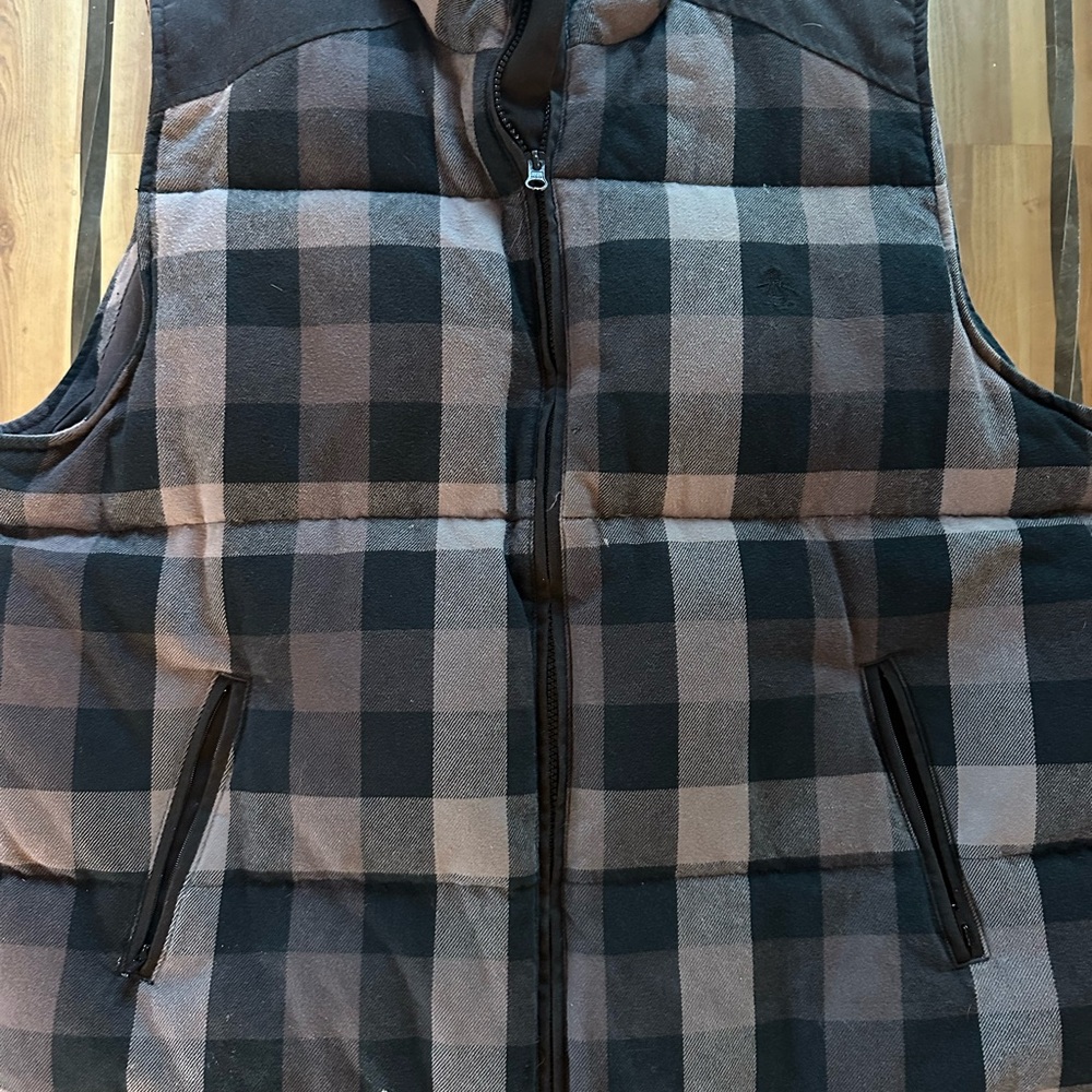 Original Penguin Black and Gray Puffer Vest